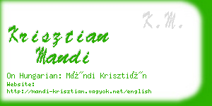 krisztian mandi business card